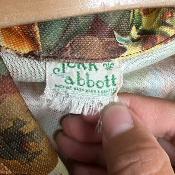 1960's John Abbott Floral AOP Pullover Women's Sweater Long Sleeve - Picture 4 of 6